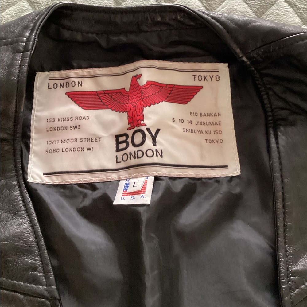Very Rare Vintage Boy London Leather Hardware Biker Vest